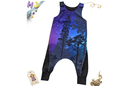 Click to order 9-12m Harem Romper Aurora Panel now